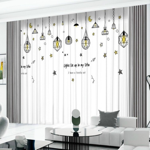 Màn Voan In Hình Đèn Sao Cho Bé